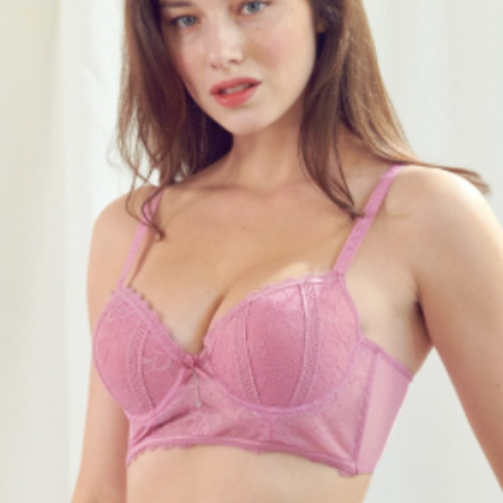 Spree Mauve Lace Corset Bra